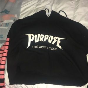 bieber purpose cropped hoodie